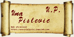 Una Pislević vizit kartica